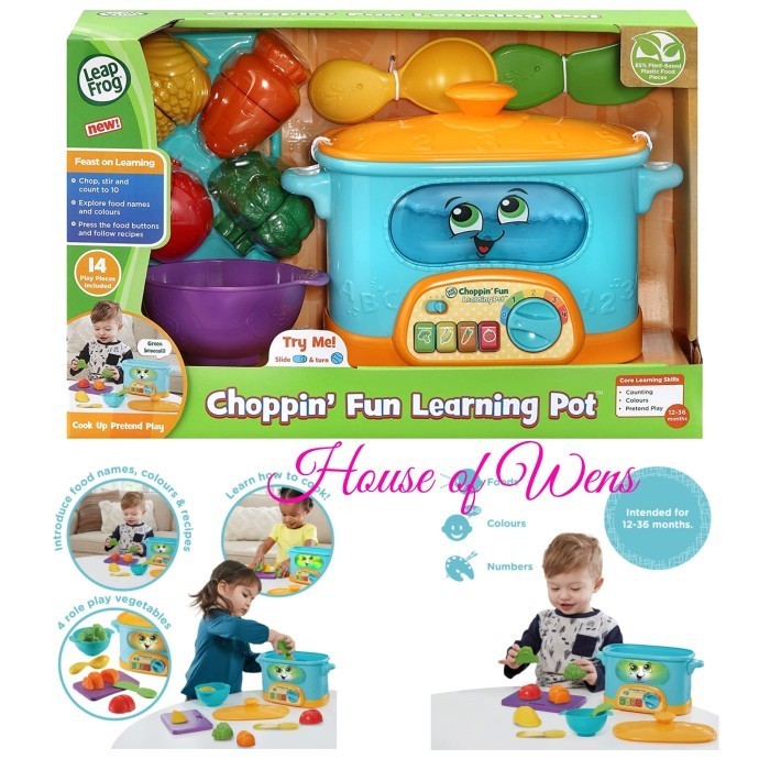 LEAPFROG CHOPPIN FUN LEARNING POT ORIGINAL - MAINAN MASAK ANAK