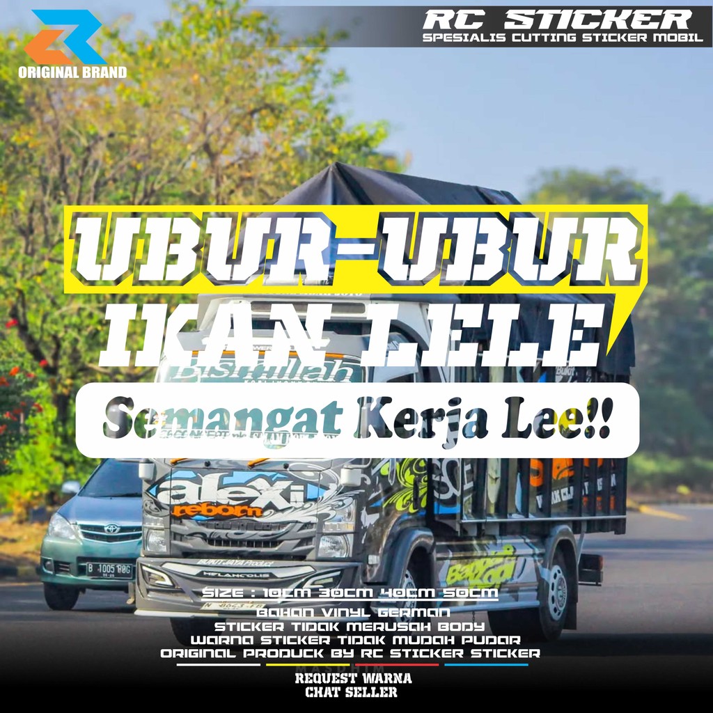 sticker kaca samping truk ubur ubur ikan lele cutting variasi kaca samping truk pick up mobil