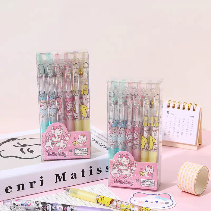 

Pulpen Set Sanrio Lucu / Cute Set Ballpoint Pen Kuromi - Kitty Pack
