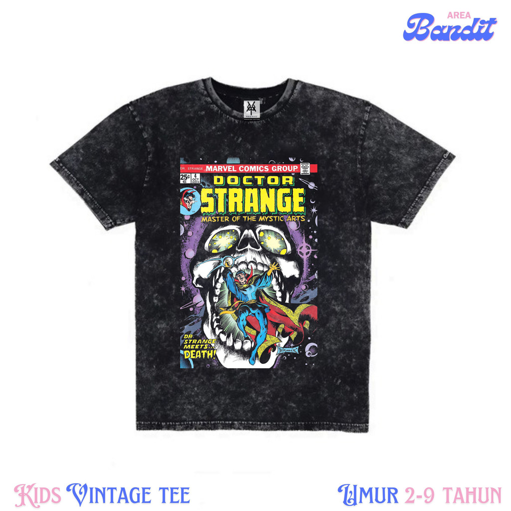 BANDITAREA "doctor strange Marvel master" kaos anak washed | baju anak | kaos washing | kids vintage