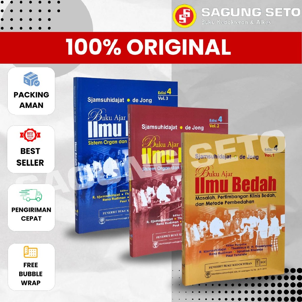 BUKU AJAR ILMU BEDAH DE JONG ED4 1SET-3 VOL MASALAH - BEDAH SYAMSU DEJONG