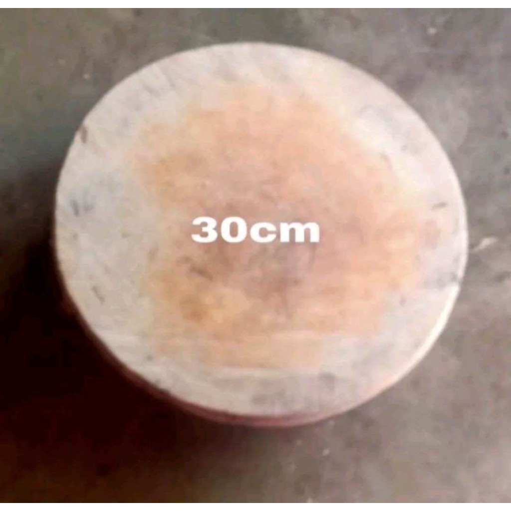 talenan daging asli kayu jati diameter 30 cm / talenan tebal / talenan kayu bulat tebal 7cm