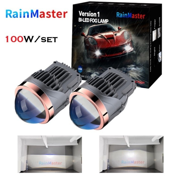 Lampu Biled Foglamp RAINMASTER 1 WARNA 3 inch 100W led kabut fog lamp mobil projector projie