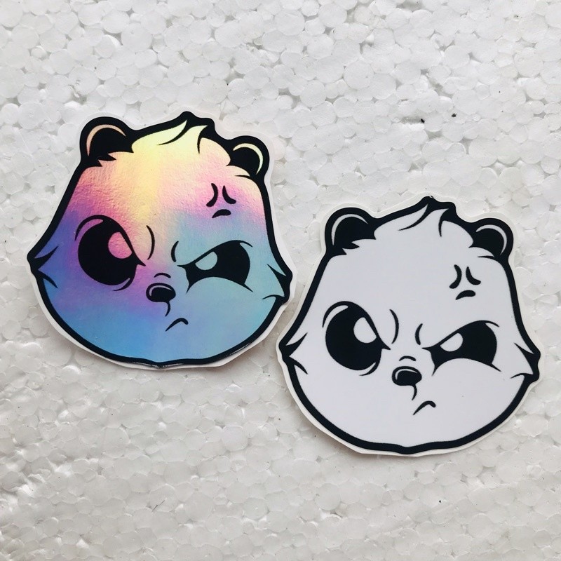 

Sticker Panda Hologram dan Orajet Cutting Laminasi Glossy
