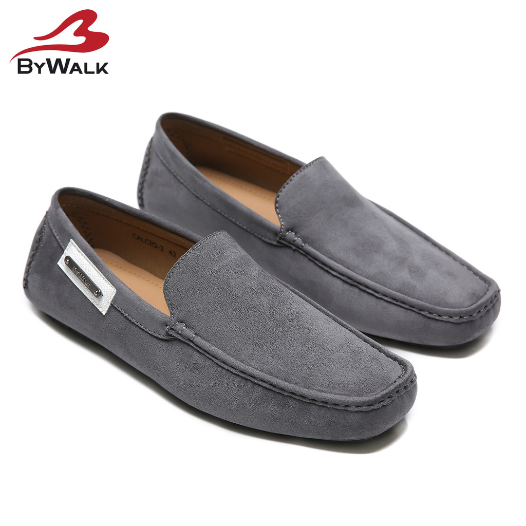 value pack bywalk calcio2 sepatu loafers pria formal casual moccasin slip on kerja bludru hitam
