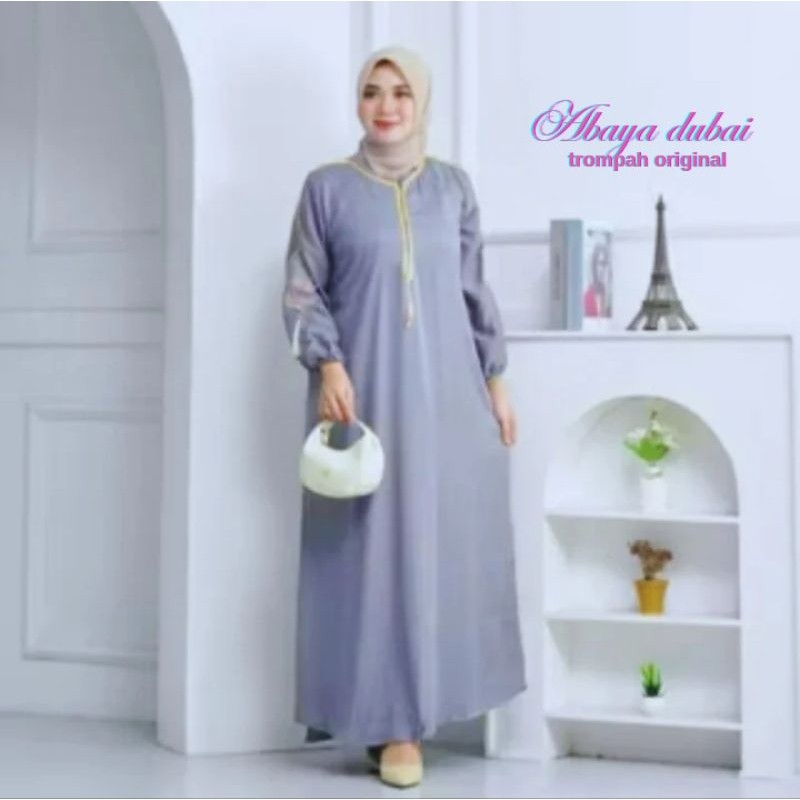 VB56YU ABAYA HITAM BORDIR TURKEY GAMIS HITAM MUSLIMAH TEROMPAH ORIGINAL