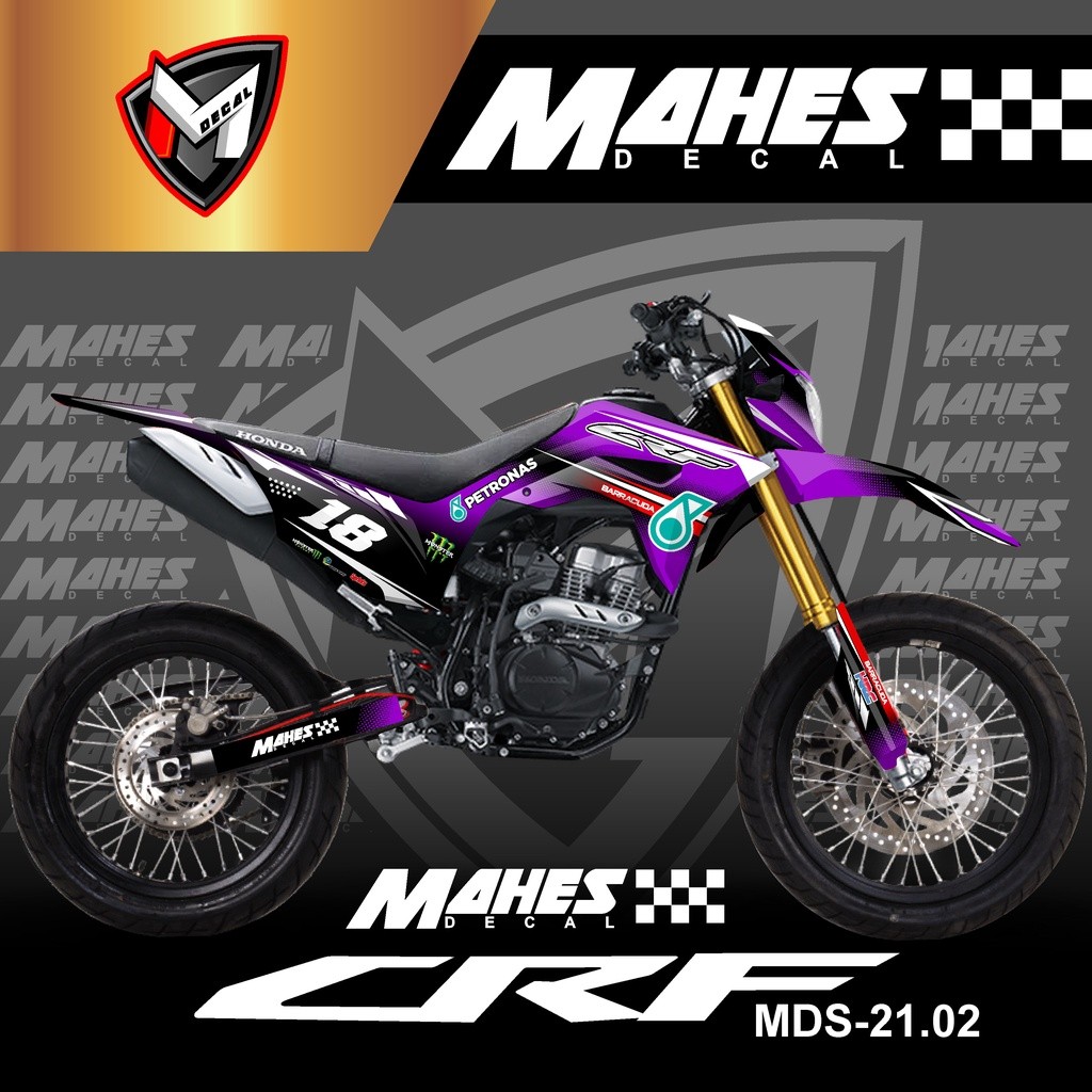 Decal Sticker Motor Cross CRF 150L Fullbody - Dekal Stiker CRF 150 L Petronas