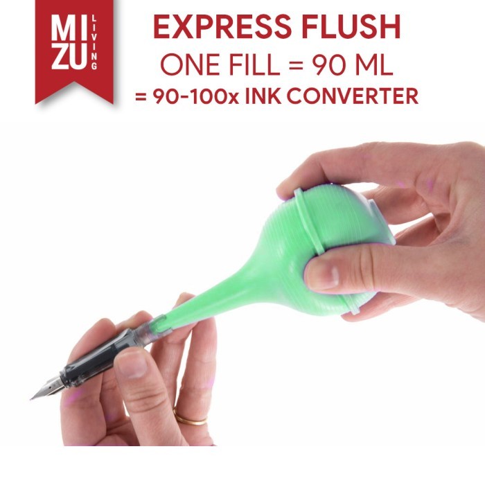 

[TERLARIS] MIZU KYUKON Fountain Pen Express Cleaner Bulb Flusher - XL 90mL