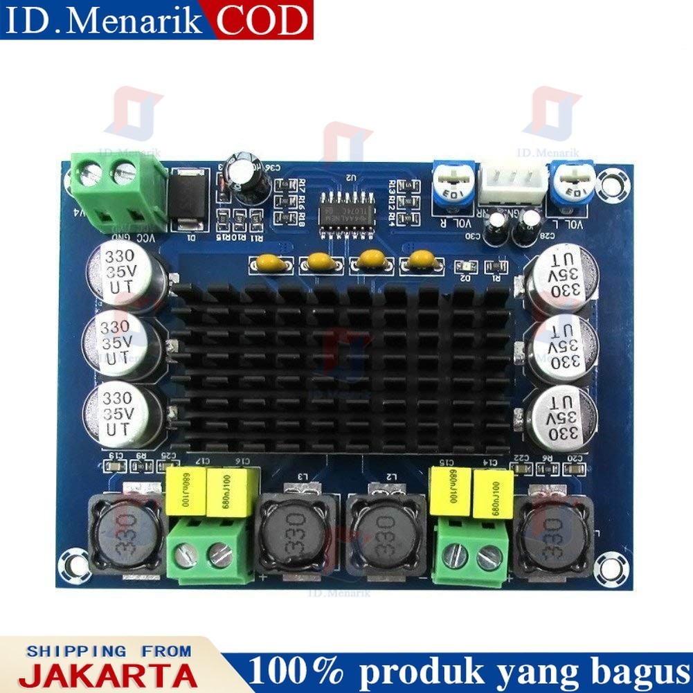 Kit Power Amplifier XH-M543 TPA3116 D2 2 x120W Stereo Mono Channel Digital Audio Power Amplifier Boa