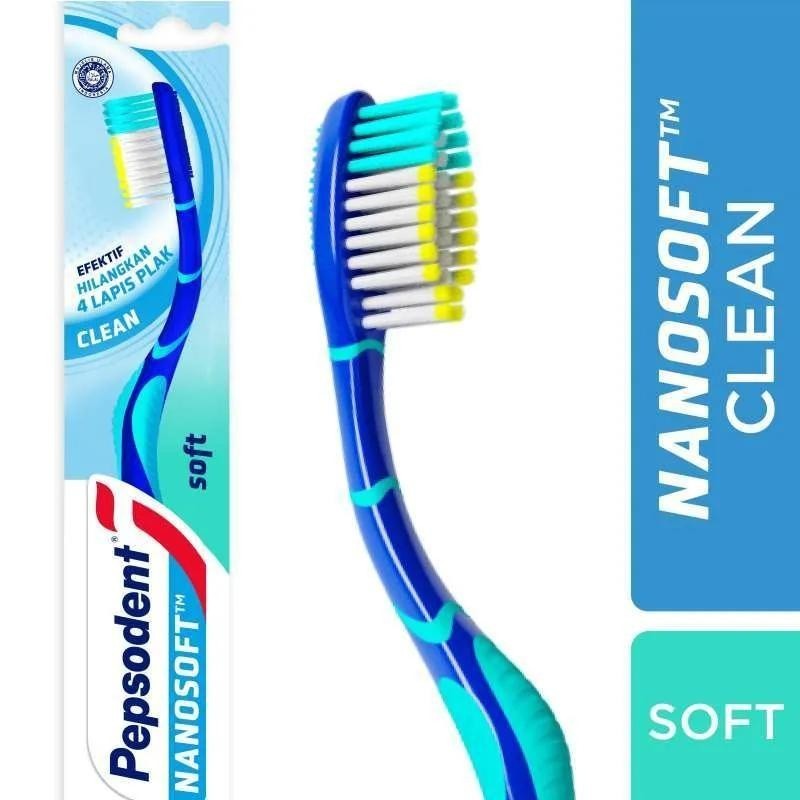 PEPSODENT SIKAT GIGI NANOSOFT CLEAN 3 PCS / SIKAT GIGI NANOSOFT -  - LOCISHOP88 SEMBAKO