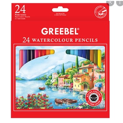PENSIL WARNA AIR ISI 24 / GREEBEL WATER COLOUR PENCIL - 6724
