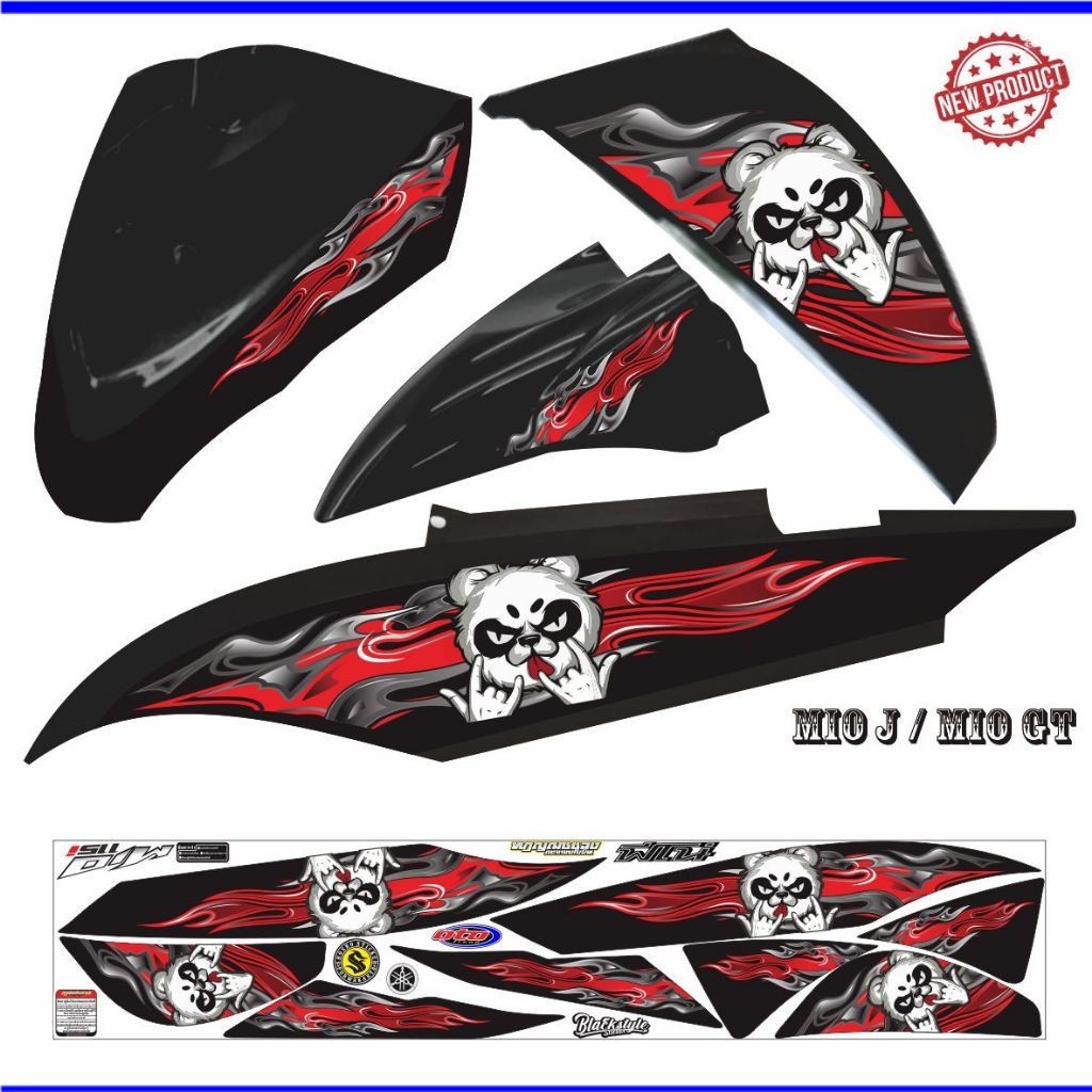 STIKER MOTOR / STIKER MOTOR MIO GT / STRIPING KEREN MOTIF  VARIASI MIO J
