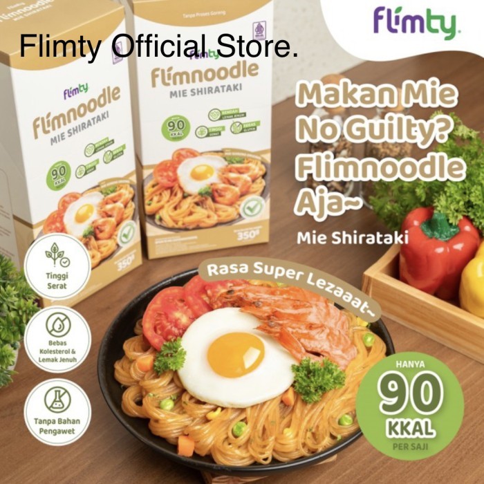 

Flimnoodle Mie Shirataki Rendah kalori cocok buat diet 1 Box Isi 5pack