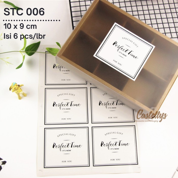 

2 Lembar Stiker Perfect Time Packaging Kue Kado Hadiah Hampers