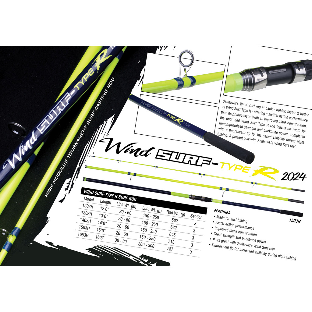 SEAHAWK Joran Pasiran Windsurf Type R Sambung 3 - Fishing Rod