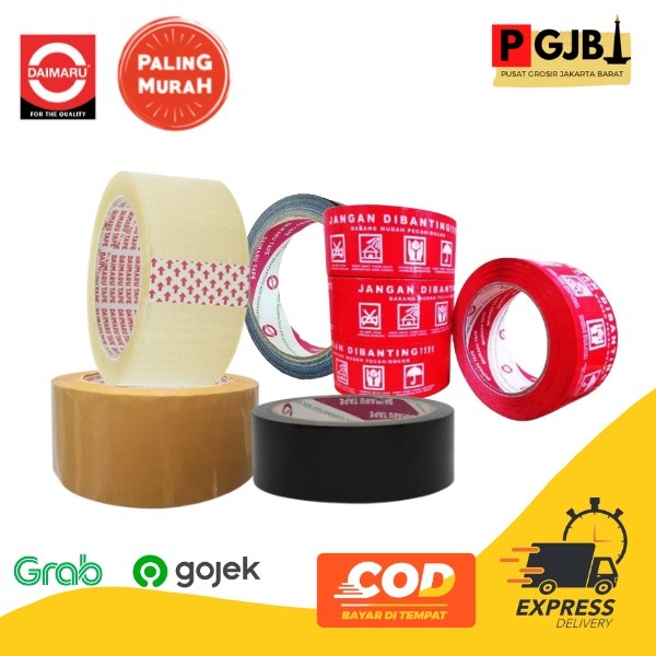 

Promo lakban daimaru bening dan coklat 2 Inch (90 yard)