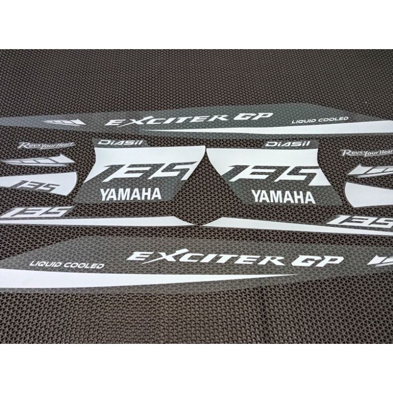 striping transparan Jupiter MX old 135 putih exciter gp