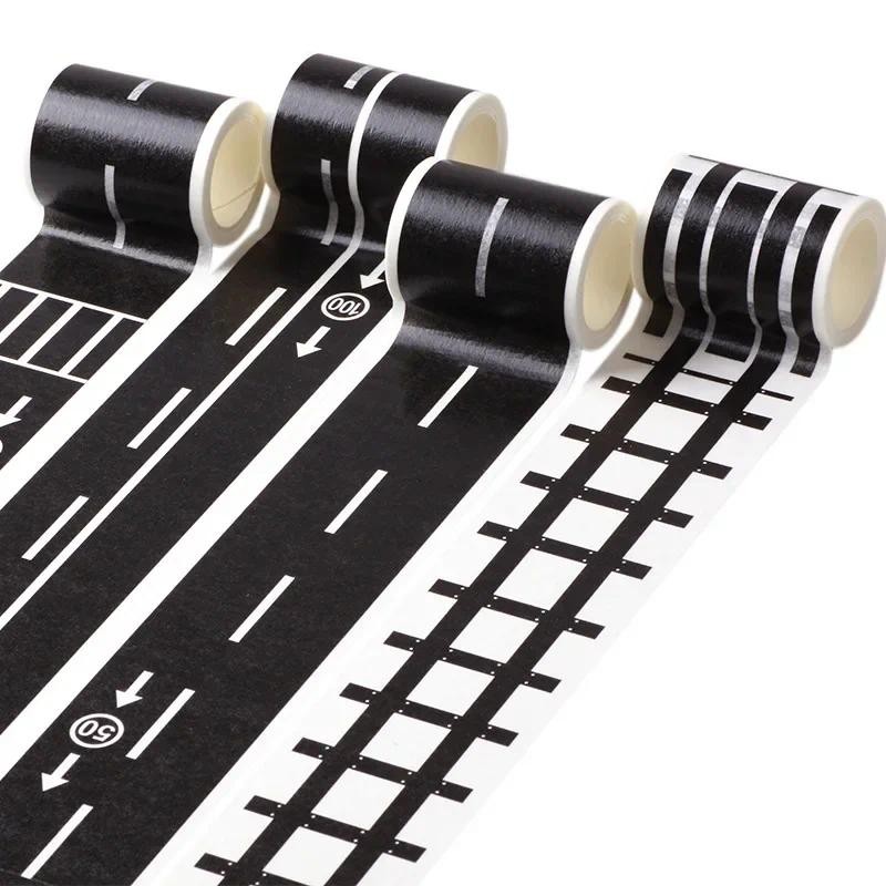 

1 Pcs 5m Railway Train Curve Design Paper Washi Tape DIY Road Traffic Adhesive Tape Scrapbooking Sticker Label Masking Tape