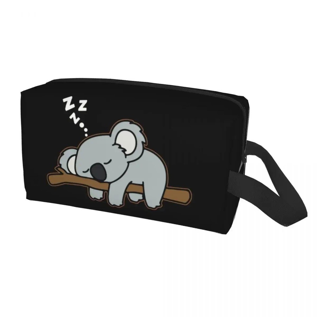 Cute Lazy Koala Bear Napping Makeup Bag for Women Travel Cosmetic Organizer Fashion Zoo Animal Stora