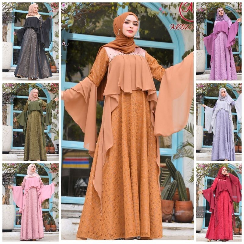 Kebaya Gamis Brokat Tulle Mira Jaya/ Gamis Modern Muslim/ Kebaya Lamaran/ Kebaya Wisuda/ Kebaya Pest