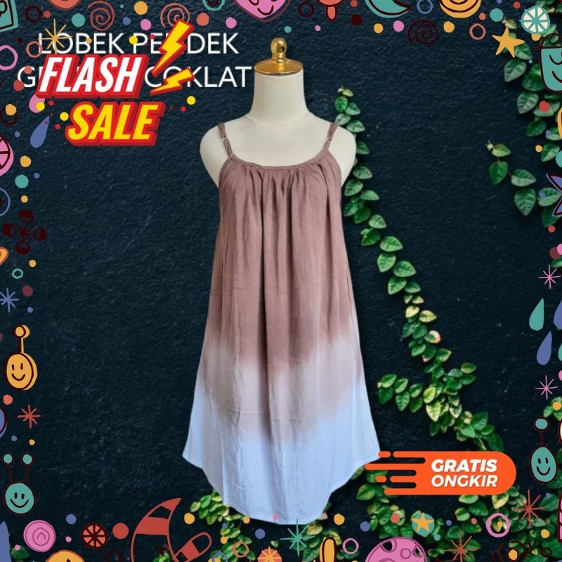 MEGASALE / DRESS LOBEK PENDEK WANITA KATUN