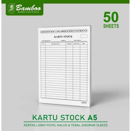 

Kartu Stok / Kartu Persediaan Barang / Kartu stock bamboo