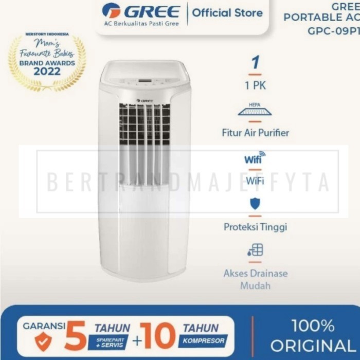 AC PORTABLE STANDING GREE 1 PK WITH AIR PURIFIER SYSTEM