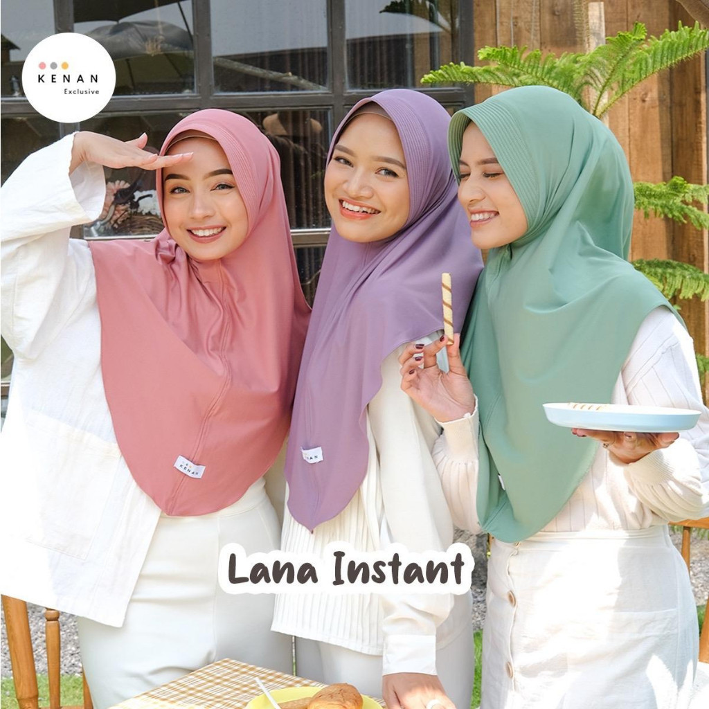 KENAN HIJAB ORI - LANA//HIJAB BERGO INSTAN PET BAHAN JERSEY //BERGO UKURAN L