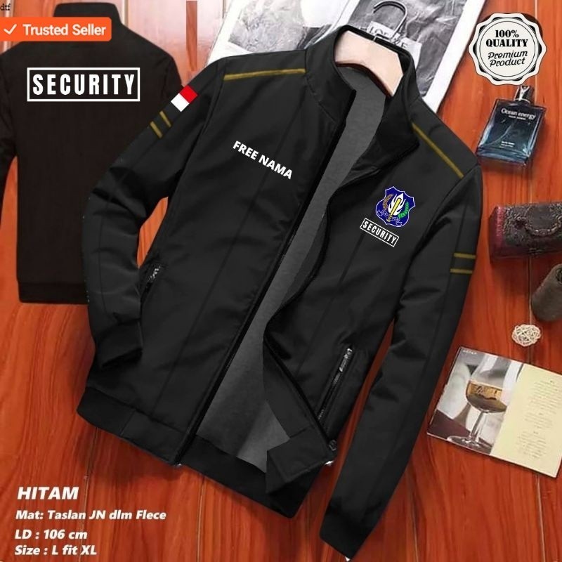 JAKET SECURITY SATPAM SABLON KEREN FREE NAMA MODEL TERBARU 2024