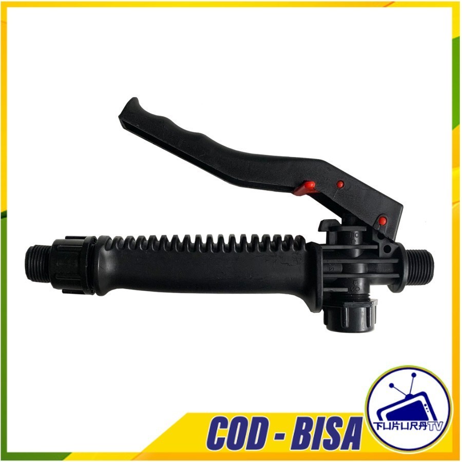 Stop Kran - Handle Tangan Sambungan Ke Stik Semprotan Pertanian 18mm ke 18mm - Model Gerigi