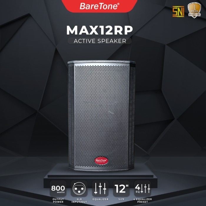 Speaker Aktif Kayu Baretone 12 inch MAX12RP Sound system Aktive MAX 12RP