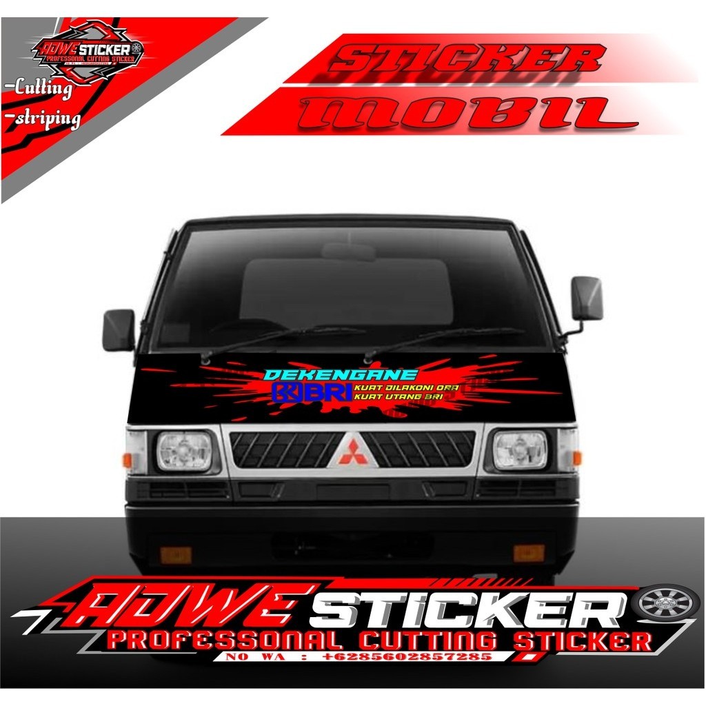 stiker DEKENGAN E BRI kabin DEPAN pick up berkualitas
