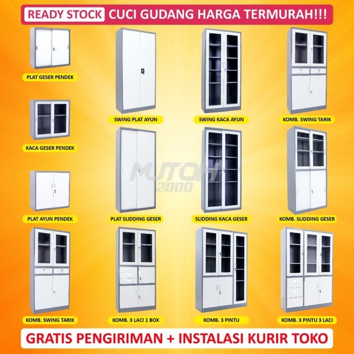 

PROMO!! -Lemari arsip lemari besi filling cabinet AA MS - Kaca Geser P