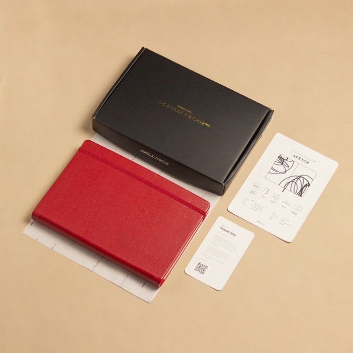 

PROMO!! -Scribblebook Pro LINED - PEARL RED