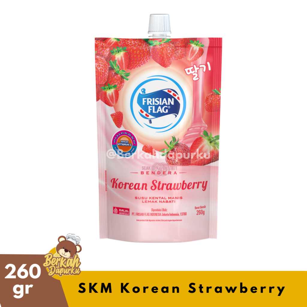 

Frisian Flag SKM Korean Strawberry Pouch 260g Susu Kental Manis