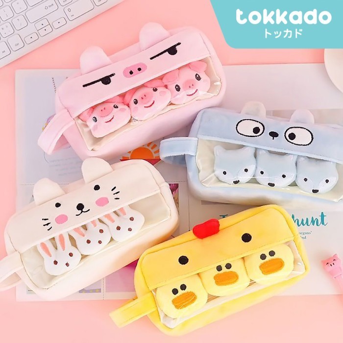 

TOKKADO Toya Pencil Case Doll Tempat Pensil Anak Boneka Pin Lucu Unik