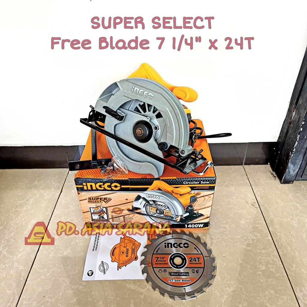 Mesin Circular Saw 7" Inch INGCO CS18538 Gergaji Potong Kayu Wood