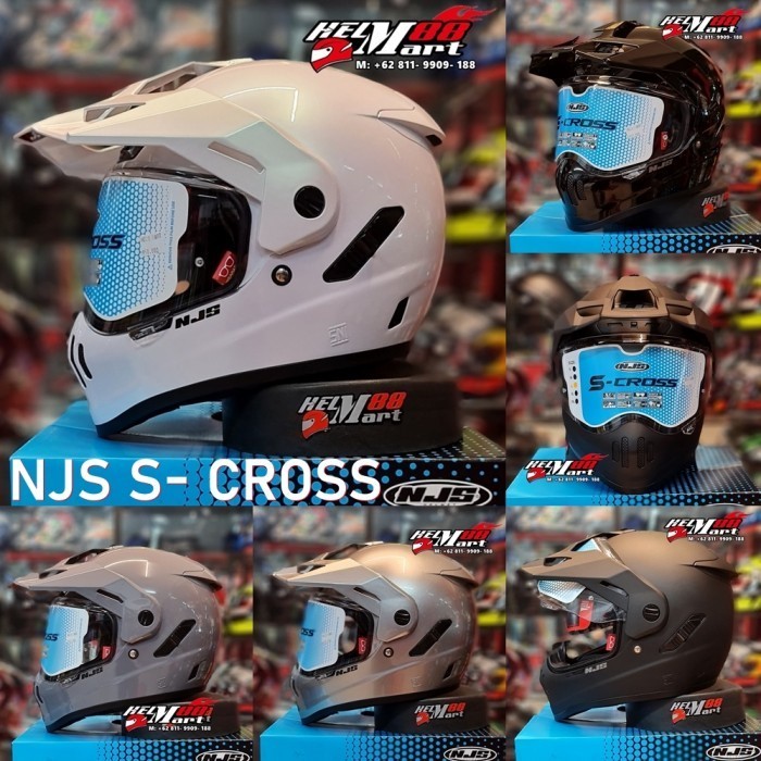 NJS S-CROSS Solid - Helm NJS Semi Cross Helm Adventure SCross