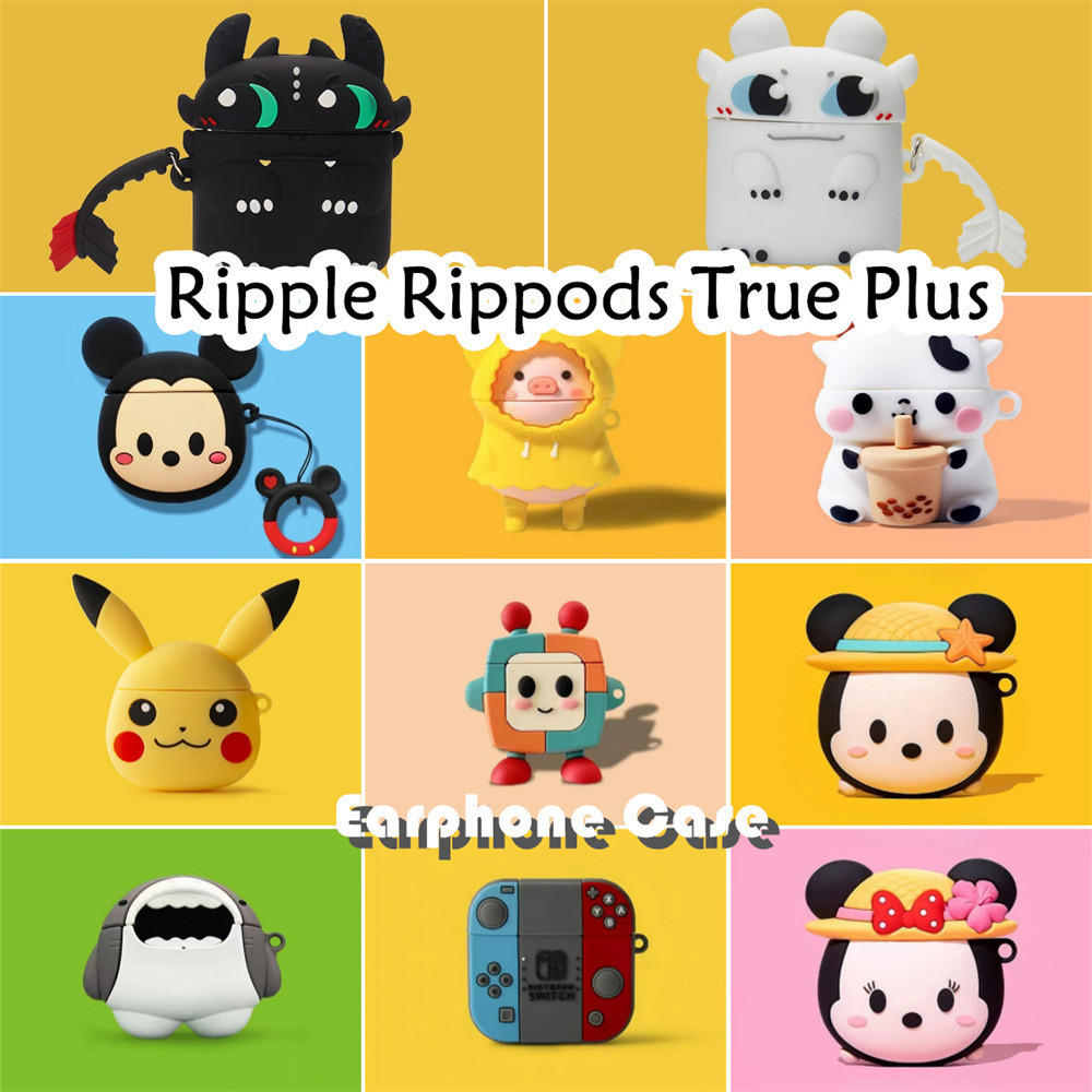 Distinctive Untuk Ripple Rippods True Plus Case Lucu Kartun Sun hat Minnie Tikus Soft Silicone Earph