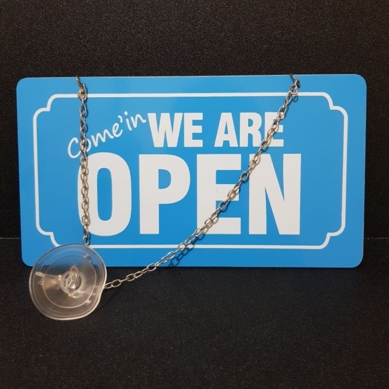 

Sign Board Acrylic OPEN-CLOSED | Papan Petunjuk Akilik Open Closed Warna Biru
