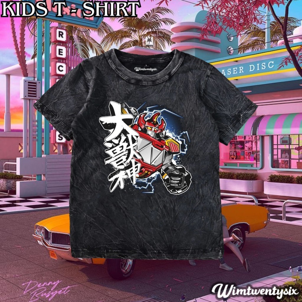 kaos power rangers robot washing vintage tee | kaos anak | baju anak