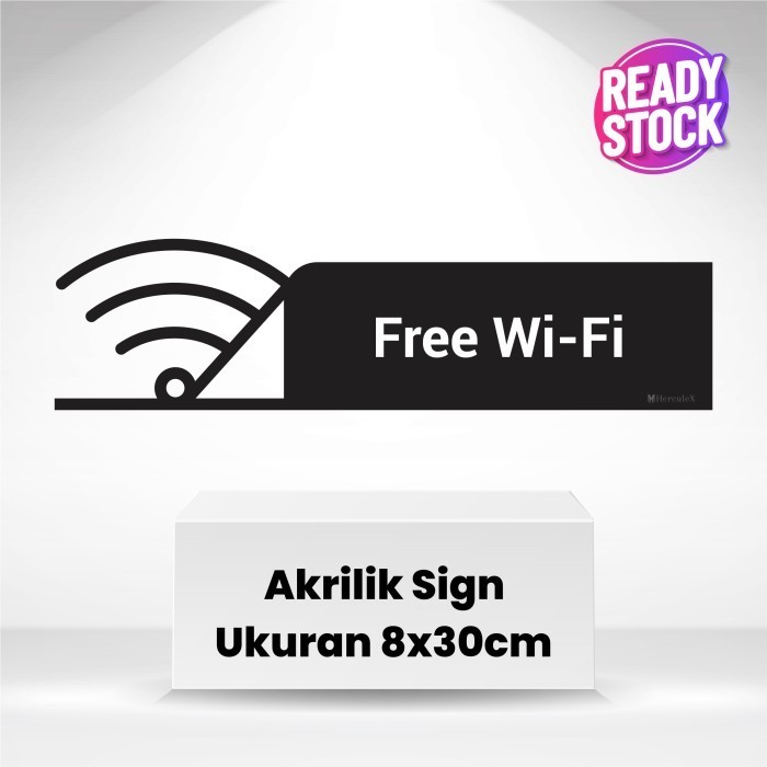 

Wifi Sign Akrilik / signage akrilik free wifi