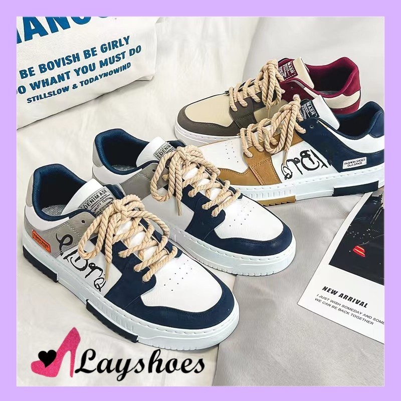 LAYSHOES FASHION KOREA Sepatu sneakers pria import sepatu sporty sepatu kasual sepatu olahraga premi