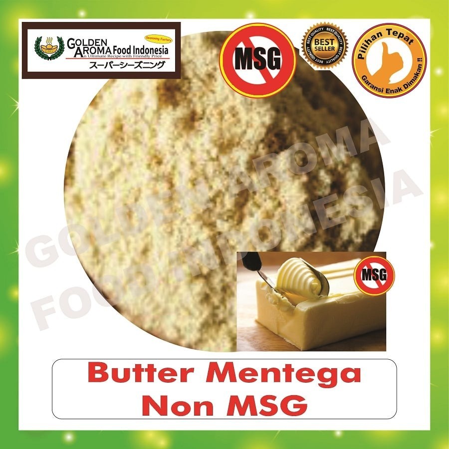 

Bumbu Tabur Rasa Mentega Non MSG 1 Kg Bubuk Tabur Butter Murah Enak No MSG Seasoning Powder GAFI