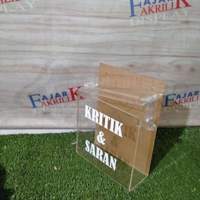 kotak saran acrylic gantung
