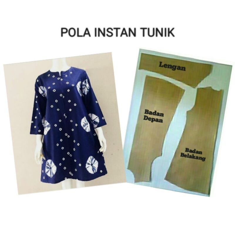 Pola Instan Tunik Lengan Panjang