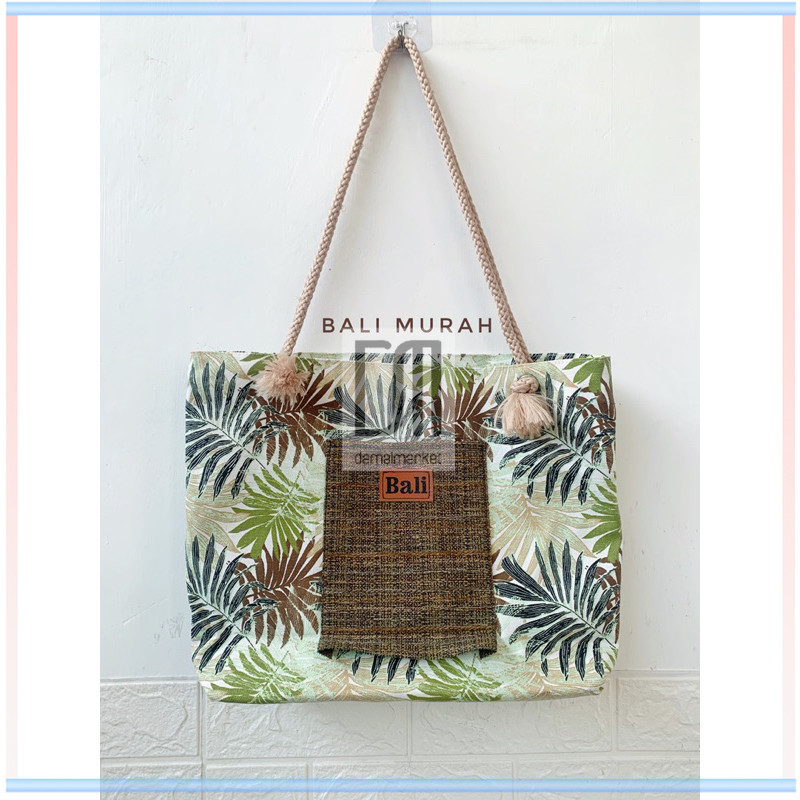 Tas Tote Toote Bag Totebag Kanvas Selempang Bahu Wanita Cewek Perempuan Fashion Sekolah Resleting Mo