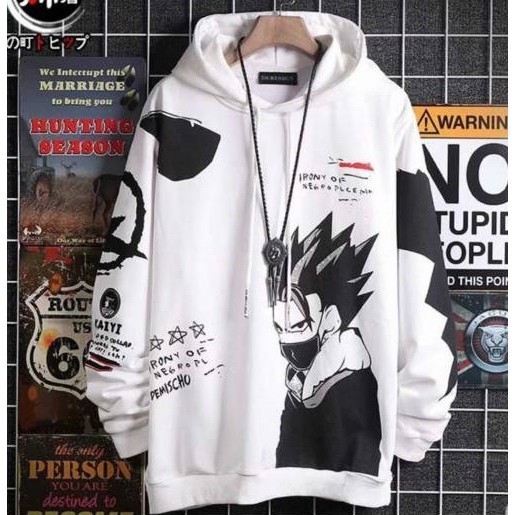 Hoodie Pria Kekinian Outfit Fashion Cowok Casual Anime Murah Premium