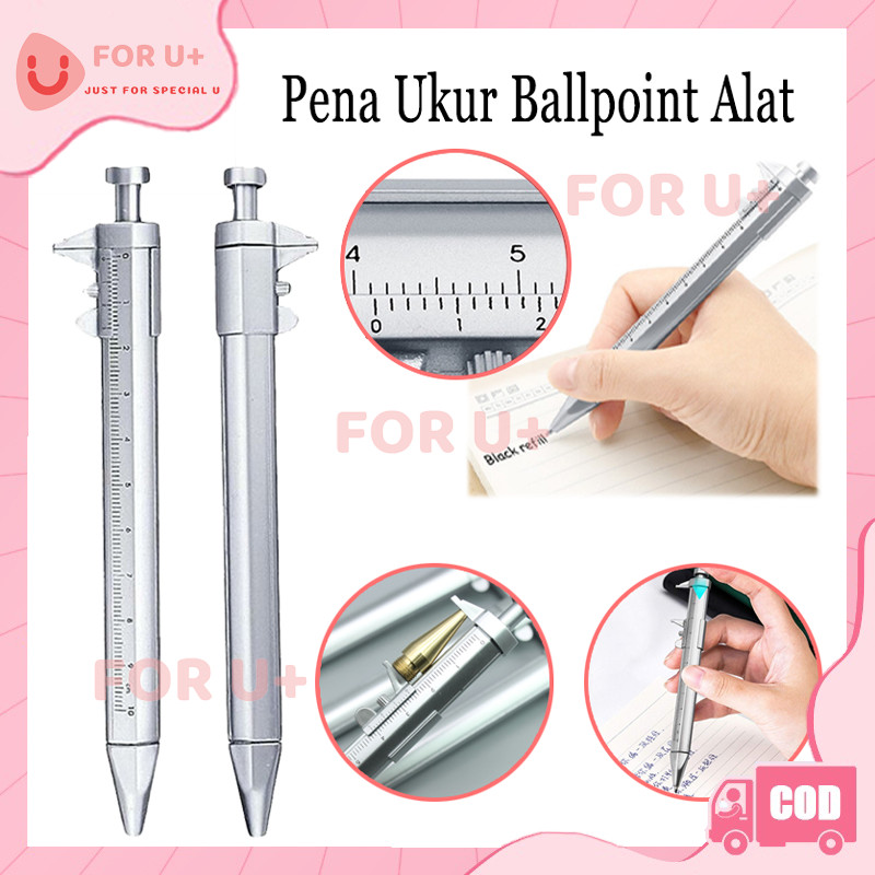 

Vernier Caliper Pen Tulis / Pen Pena Hitam Ukur Multifungsi Jangka