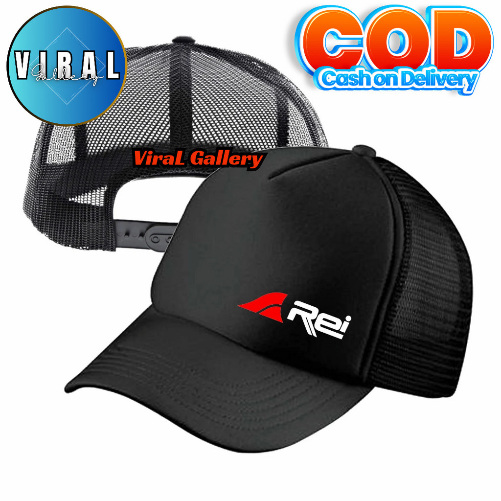 ViraL Gallery Topi Trucker REi - Topi Distro REi Logo - Topi REi Premium - Topi Pria Dewasa - Topi P